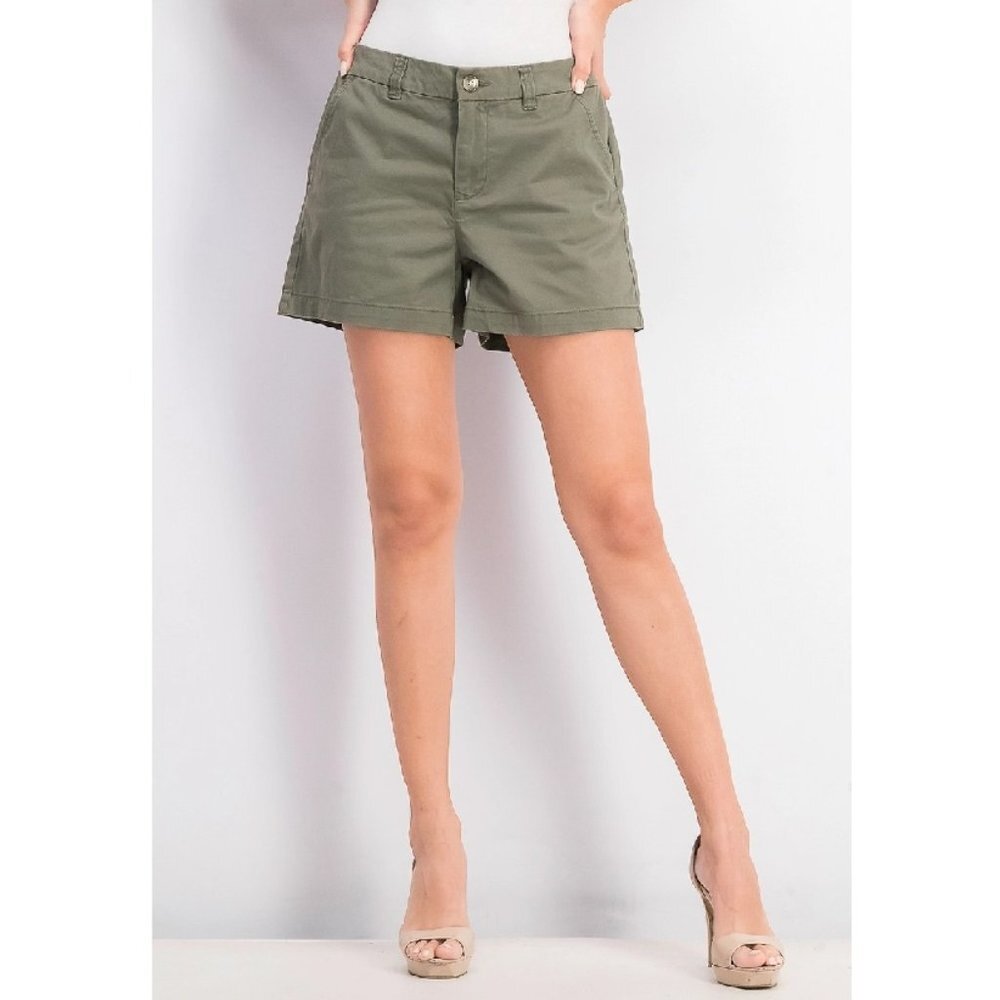 Maison Jules Flat-Front Chino Shorts